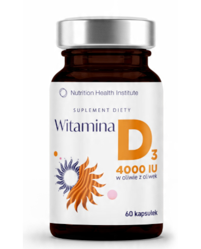 Nutrition Health Institute, Witamina D3 4000 j.m., kapsułki, 60 sztuk