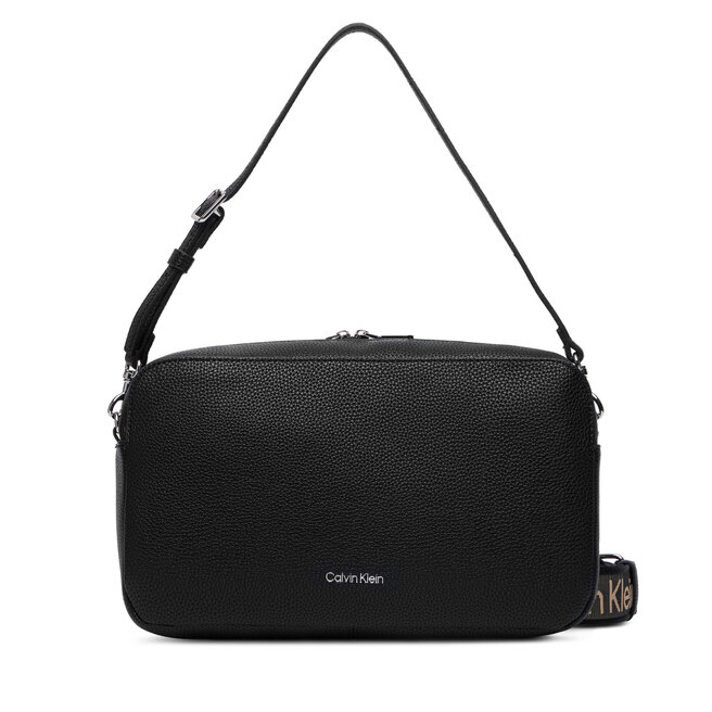 Torebka Calvin Klein Webbing 2X Strap Lg Camera Bag LV04F3642G Czarny
