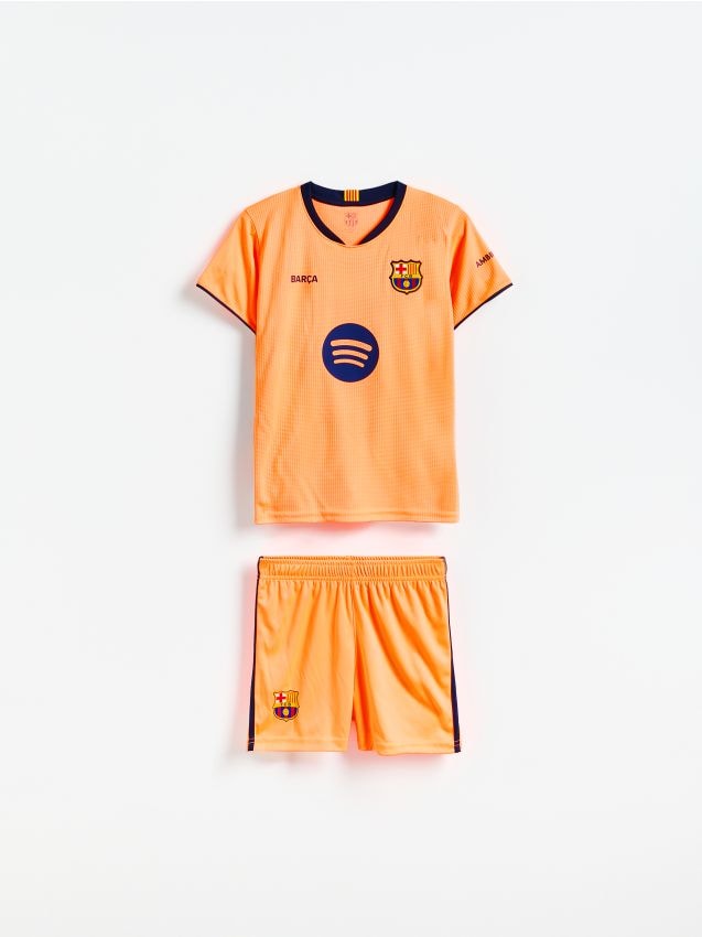 Reserved - Komplet FC Barcelona Yamal - pomarańczowy