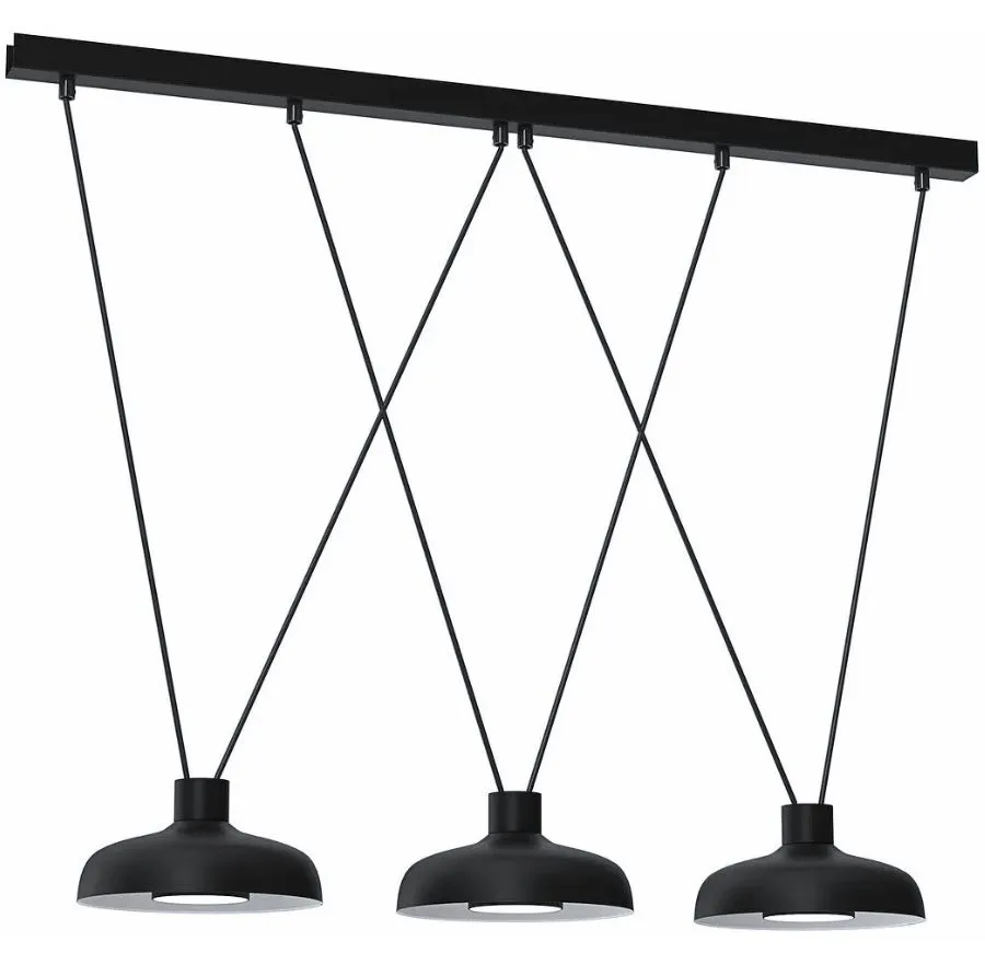 Czarna loftowa lampa wisząca led - K610-Segro