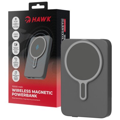HAWK HWPB10000 10000 mAh 20W MagSafe PD Szary