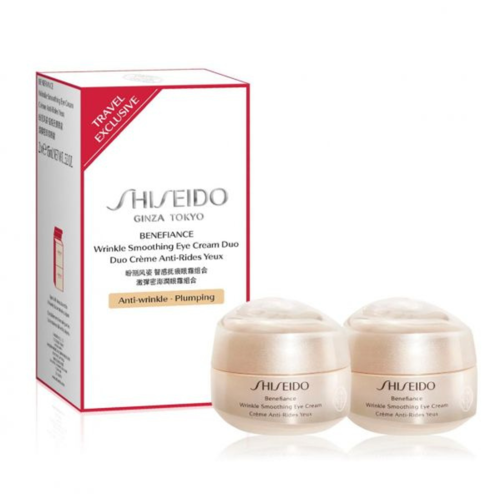 Shiseido Benefiance Wrinkle Smoothing Eye Cream Duo Set Zestaw Kremów Pod Oczy 2x15 ml
