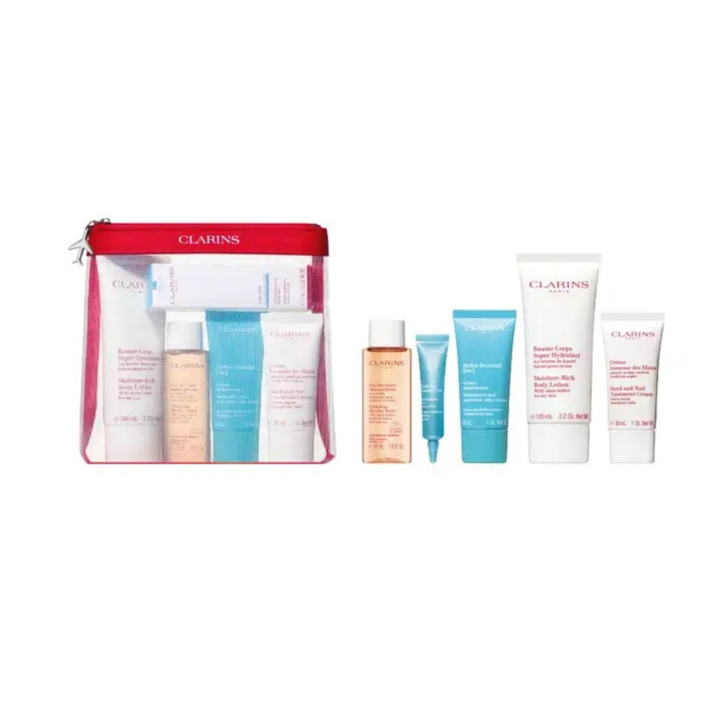 Clarins Head-To-Toe Moisturizing Essentials Set Zestaw Do Pielęgnacji Twarzy Dla Niej