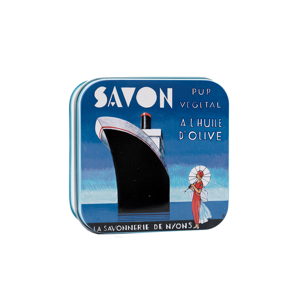 La Savonnerie de Nyons Mydło Perfumowane W Metalowej Puszce Art Deco Werbena 2 Mydło 100g