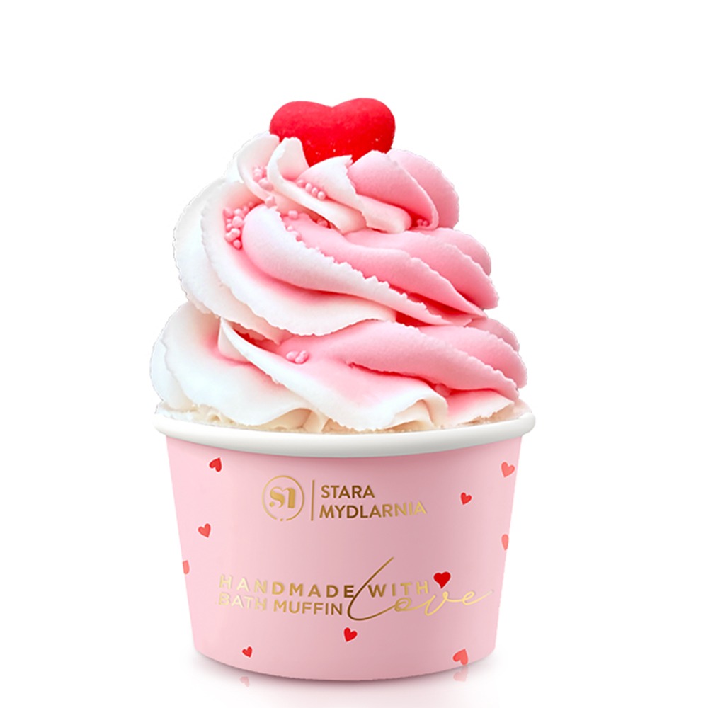 Stara Mydlarnia Vanilla Heart Bath Muffin Muffinka do kąpieli Kula do kąpieli 200g