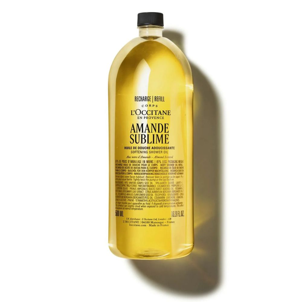 L'Occitane Almond (Amande Sublime) Softening Shower Oil Refill Olejek pod prysznic Uzupełnienie 500ml