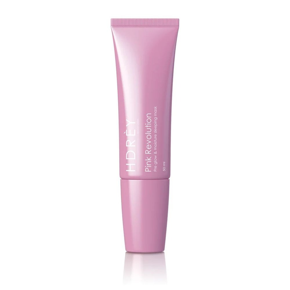 Hdrey Nawilżająco-rozśwetlająca maska na noc Pink Revolution 50ml