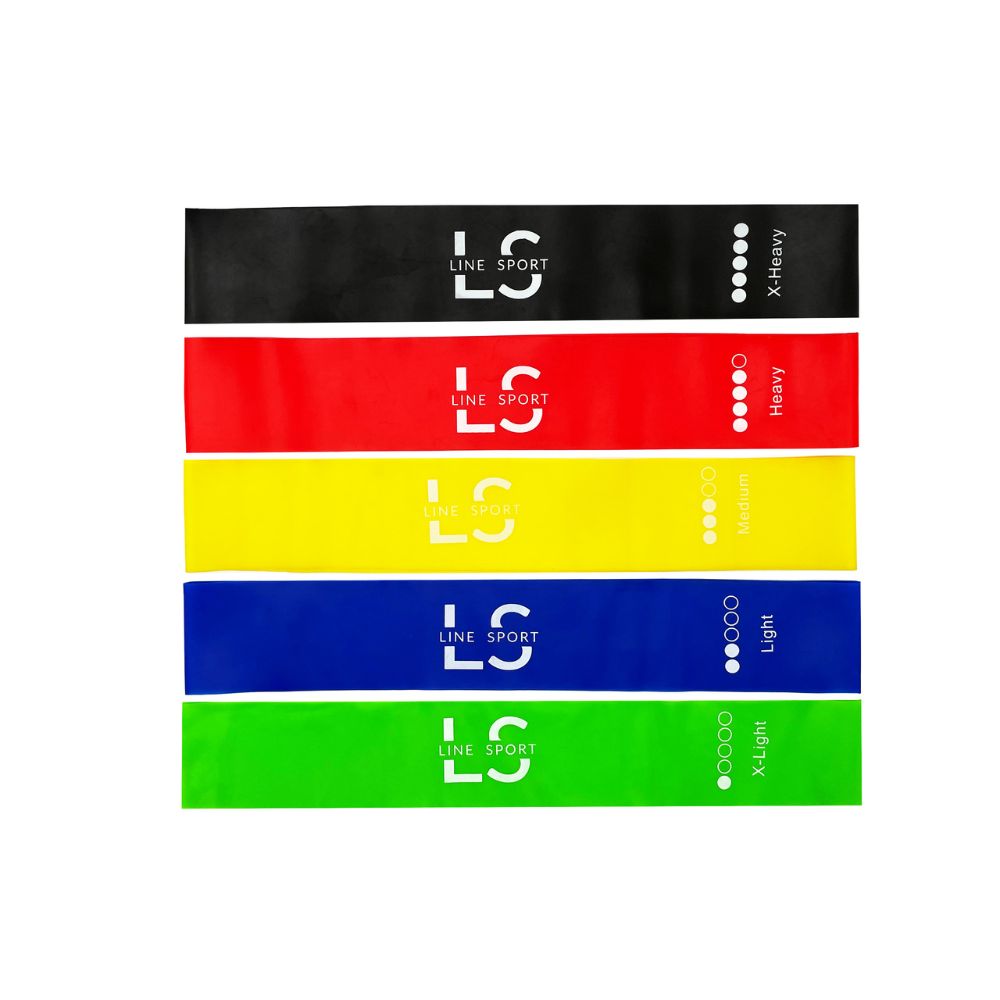 Line Sport Taśmy do ćwiczeń Mini Power Band Zestaw gum oporowych 5 szt.