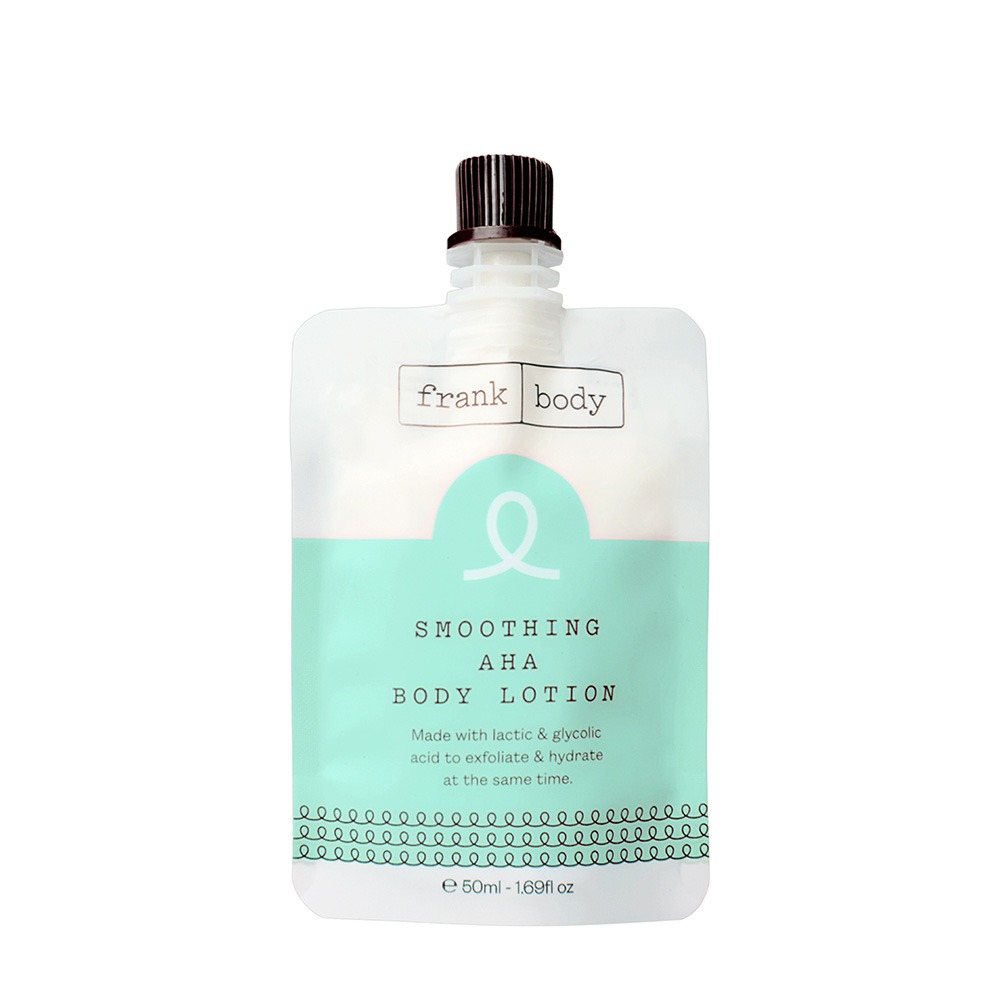 Frank Body Smoothing AHA Body Lotion (ON-THE-GO) Wygładzający balsam do ciała z kwasami AHA 50ml