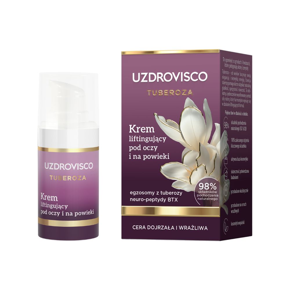 Uzdrovisco Tuberoza Krem liftingujący pod oczy i na powieki 15ml