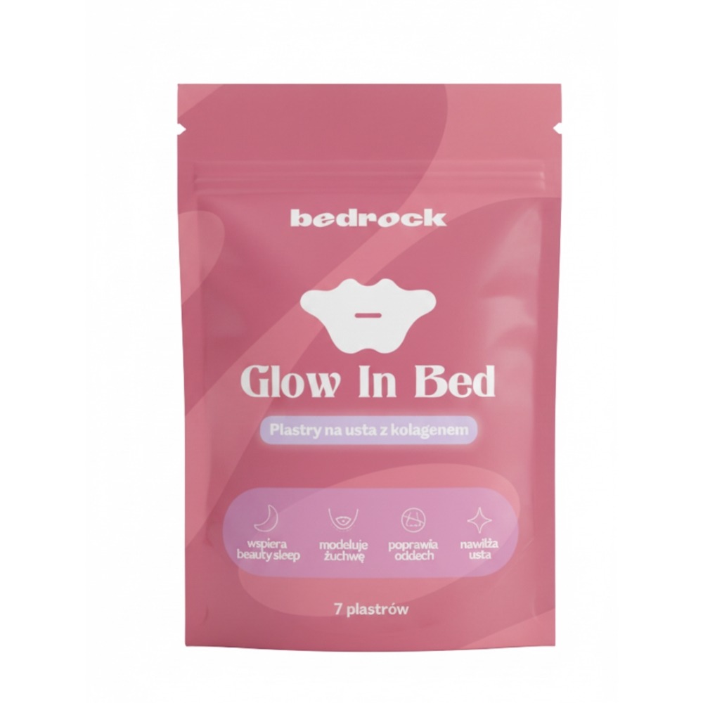 Bedrock Glow In Bed Jedwabne plastry do spania z kolagenem (różowe) 7 szt.