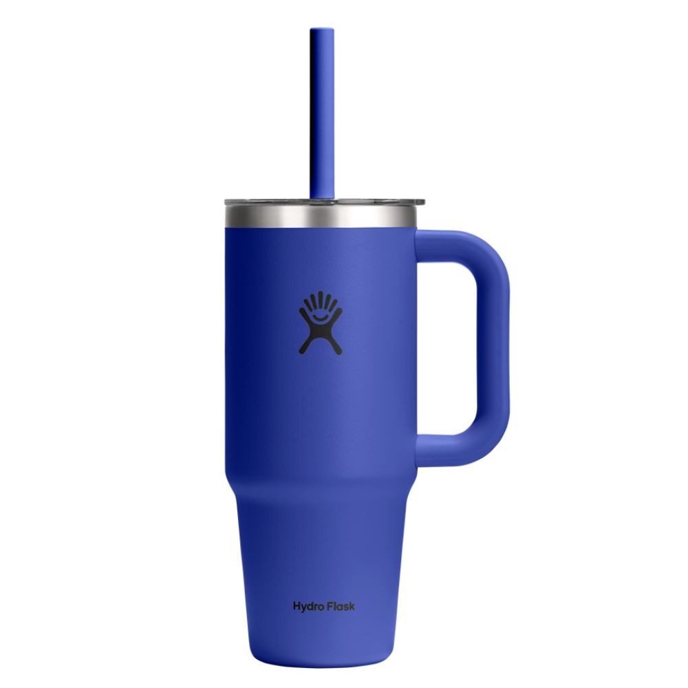 Hydro Flask 24 Oz Travel Tumbler Clear LID Capri Blue Izolowany kubek termiczny ze słomką 710ml