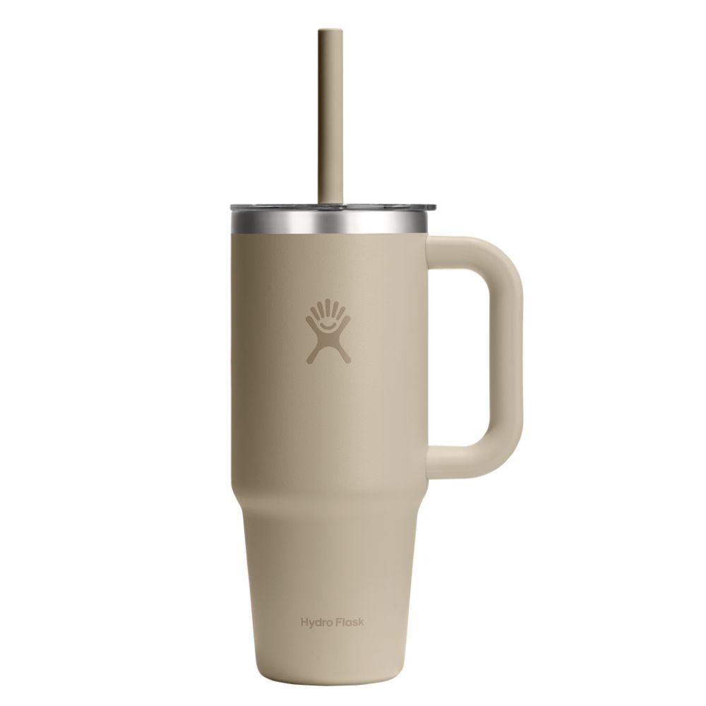 Hydro Flask 24 Oz Travel Tumbler Clear LID Oat Izolowany kubek termiczny ze słomką 710ml
