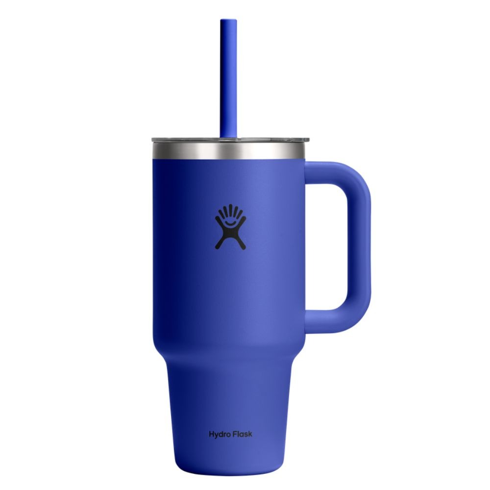 Hydro Flask 32 Oz Travel Tumbler Clear LID Capri Blue Izolowany kubek termiczny ze słomką 946ml