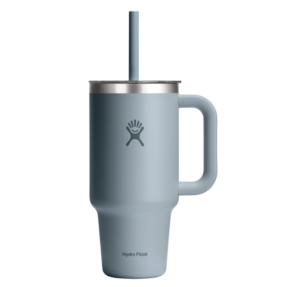 Hydro Flask 32 Oz Travel Tumbler Clear LID Shale Gray Izolowany kubek termiczny ze słomką 946ml