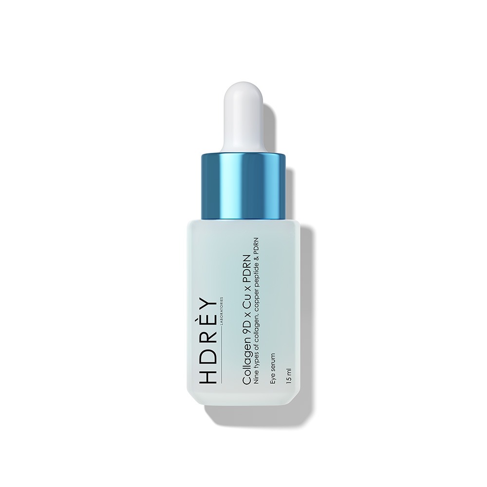 HDREY Collagen 9D x Cu x PDRN Eye Serum Odbudowujące serum przeciwzmarszczkowe pod oczy z kolagenem i peptydem miedziowym i PDRN 15ml