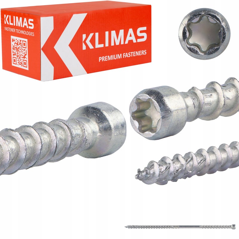 Wkręty do izolacji nakrokwiowej 8x225 mm 50 szt. TORX Klimas WKPC