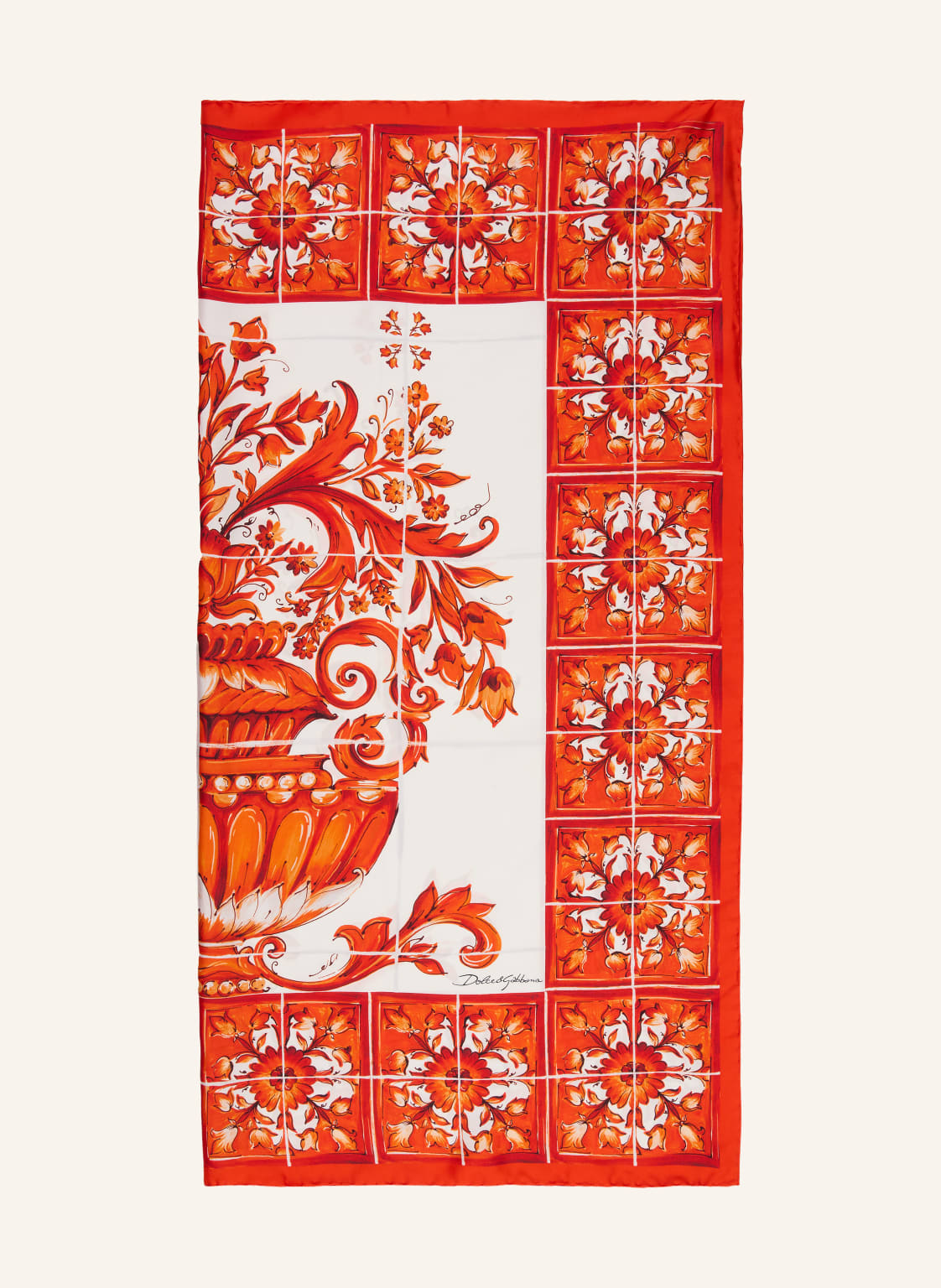 Dolce & Gabbana Szalik Jedwabny orange