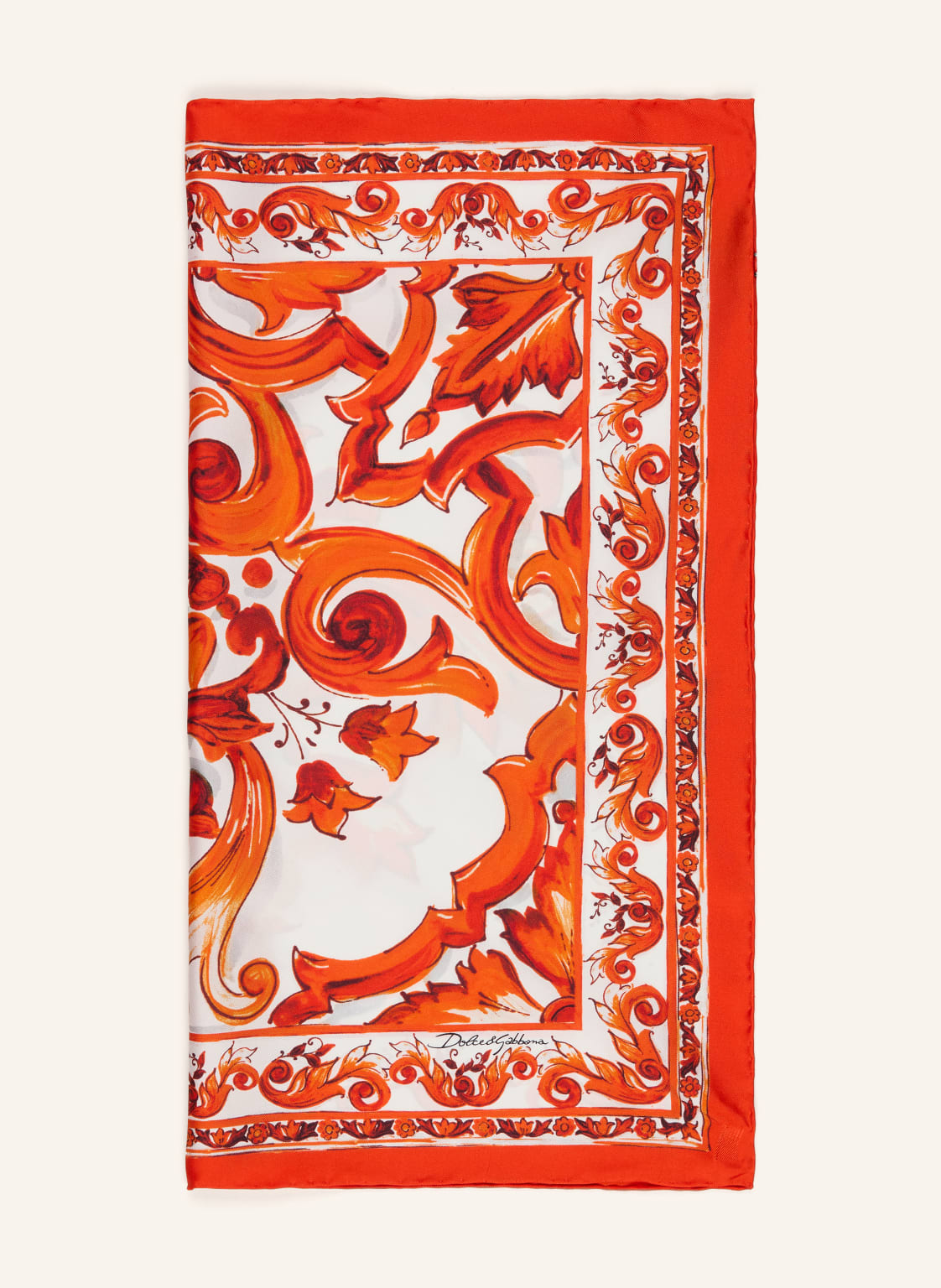 Dolce & Gabbana Szalik Jedwabny orange