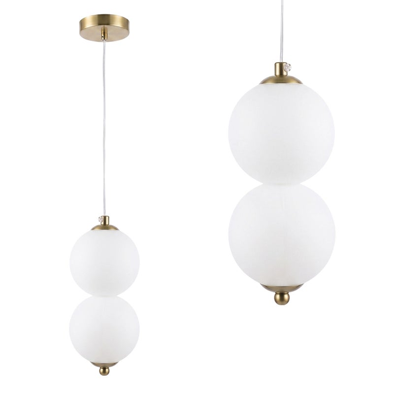 Lampa Sufitowa Wisząca Toolight LED Lhj117-2Cp Złota Szczotkowana