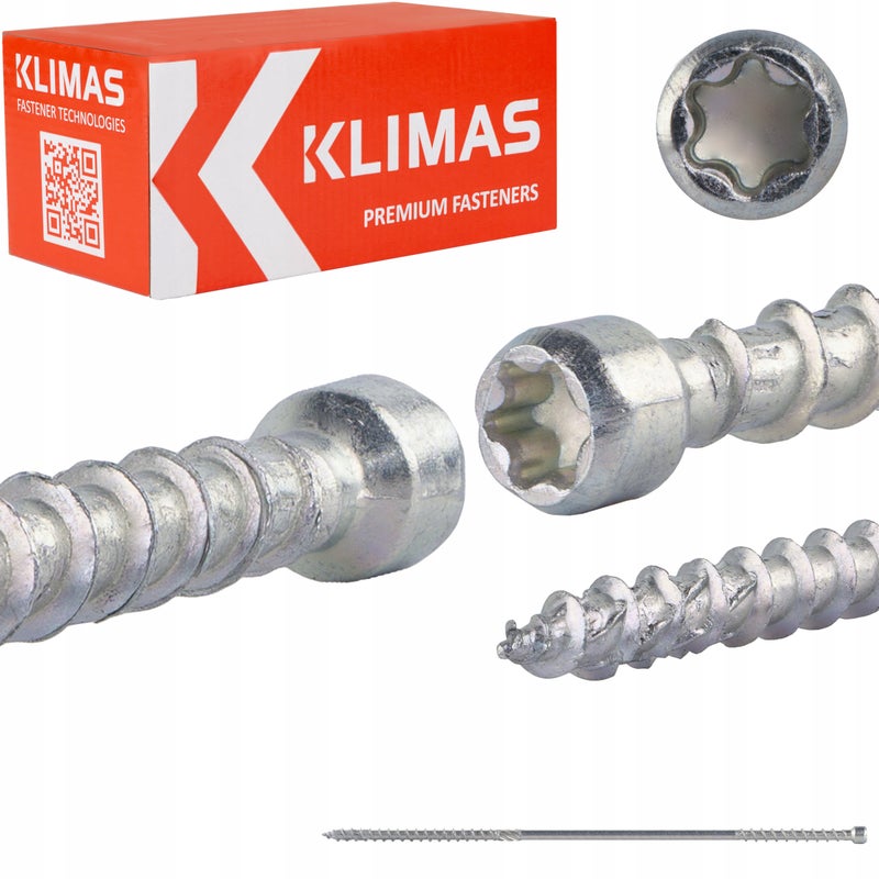 Wkręty do izolacji nakrokwiowej 8x302 mm 50 szt. TORX Klimas WKPC