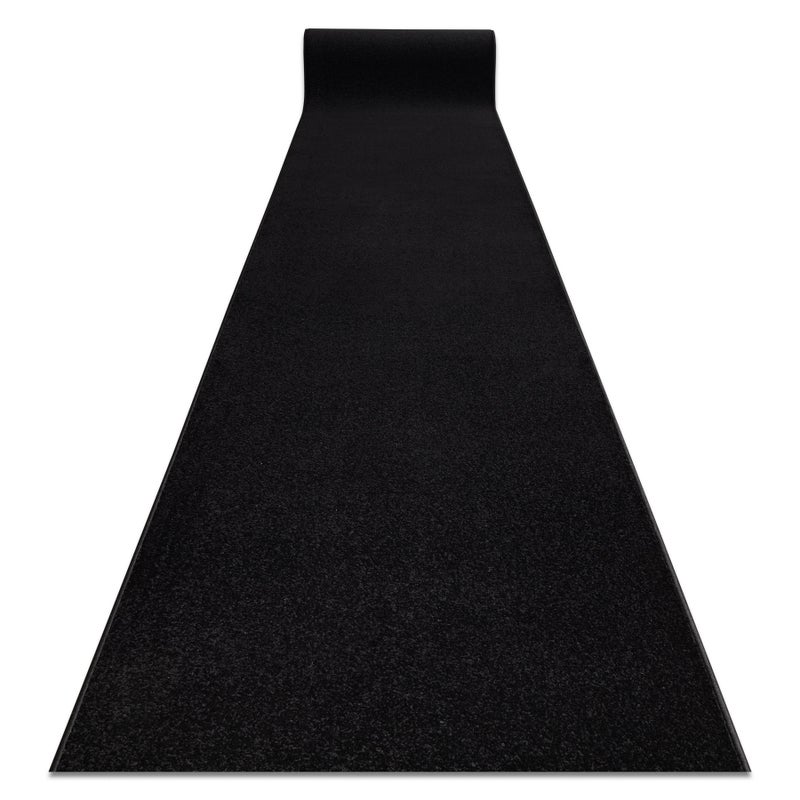 Jednolity chodnik KARMEL Gładki, jednokolorowy czarny 120 cm 120x160 cm