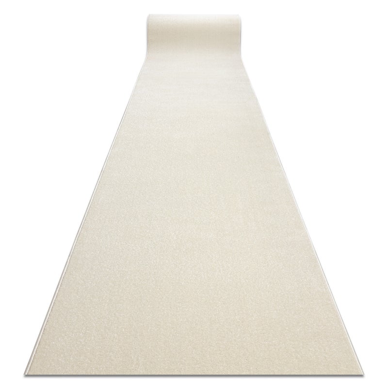 Jednolity chodnik KARMEL Gładki, jednokolorowy biały 100 cm 100x1000 cm