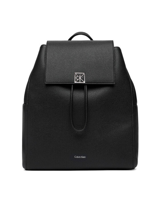 Calvin Klein Plecak Emblem Hw Pebble Backpack LV04F3553G Czarny