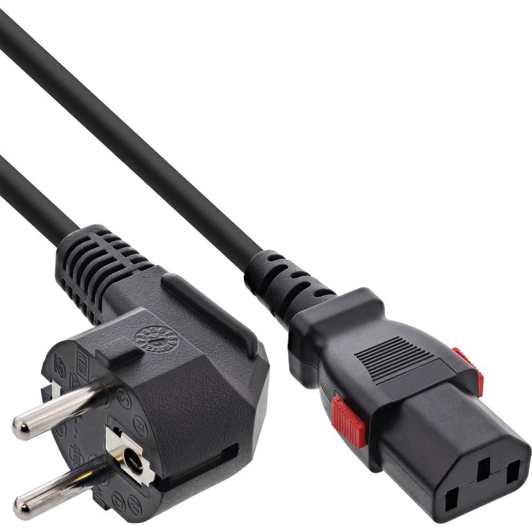 InLine 16951L kabel zasilające Czarny 1 m IEC C13 CEE7/7