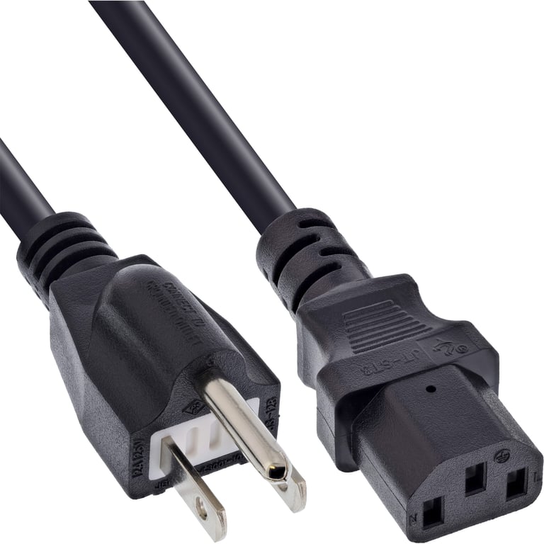 InLine B-16658J kabel zasilające Czarny 1,8 m Wtyczka zasilająca typu B IEC C13