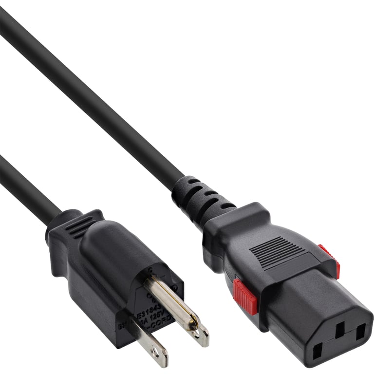 InLine 16953U kabel zasilające Czarny 3 m IEC C13 NEMA 5-15P