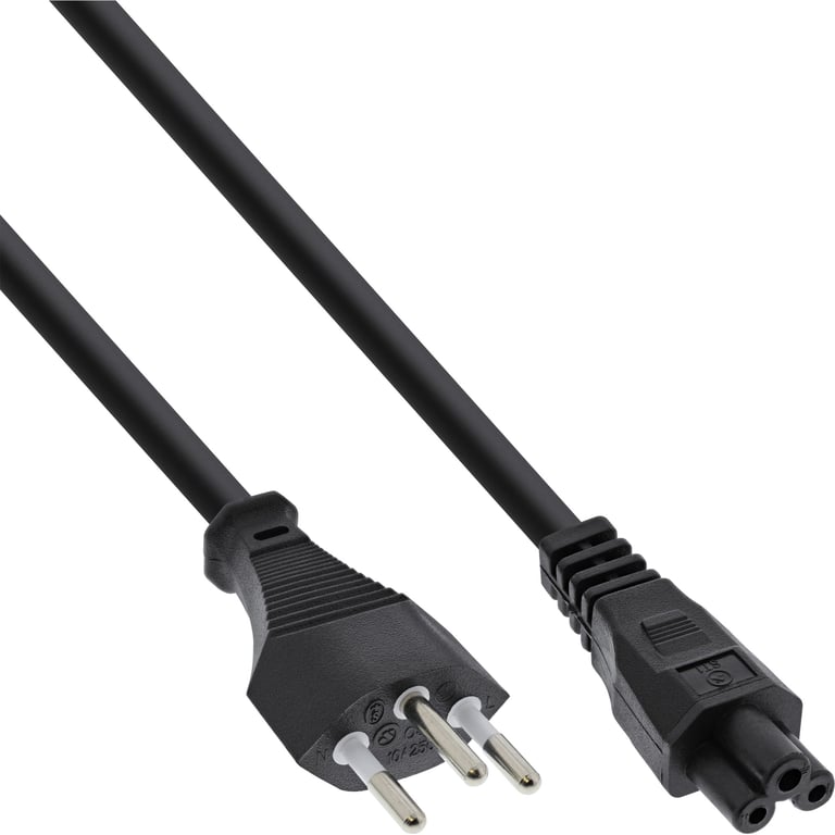InLine B-16656C kabel zasilające Czarny 2 m SEV 1011 IEC C5