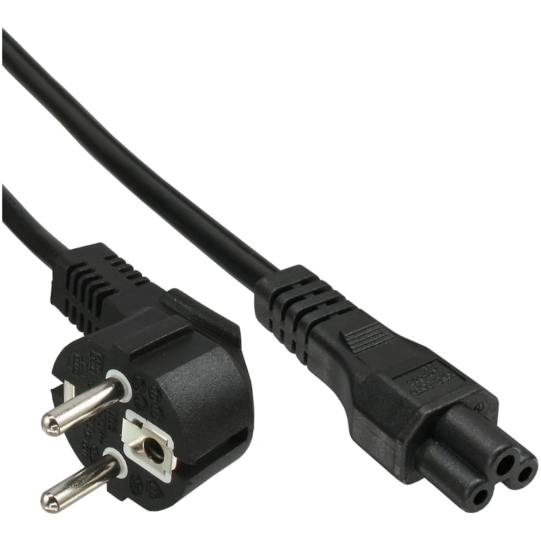 InLine B-16657D kabel zasilające Czarny 2 m Wtyczka zasilająca typu F IEC C5