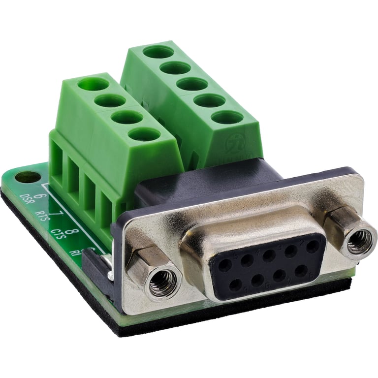InLine 92501E wtyczka Terminal block / D-Sub 9 Czarny, Zielony