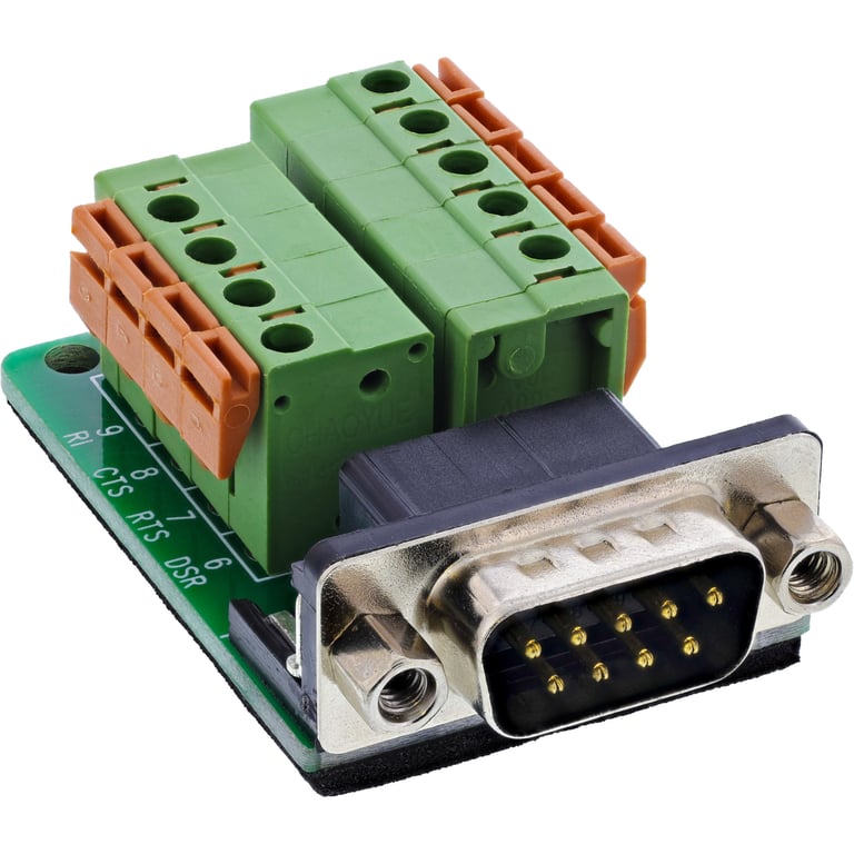 InLine 92501B wtyczka Terminal block / D-Sub 9 Czarny, Zielony