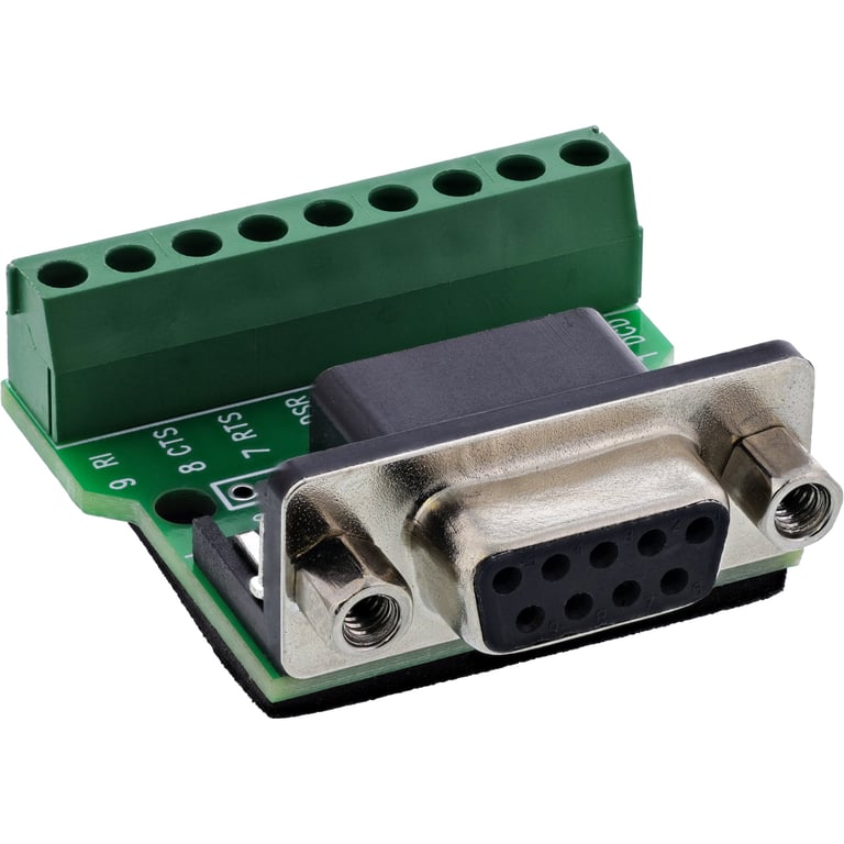InLine 92501C wtyczka Terminal block / D-Sub 9 Czarny, Zielony