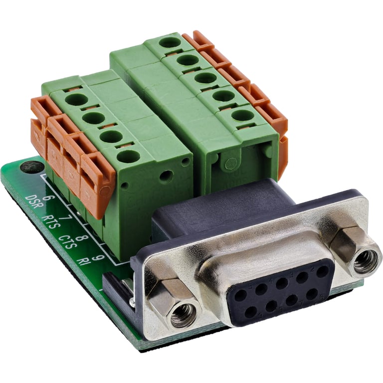 InLine 92501A wtyczka Terminal block / D-Sub 9 Czarny, Zielony