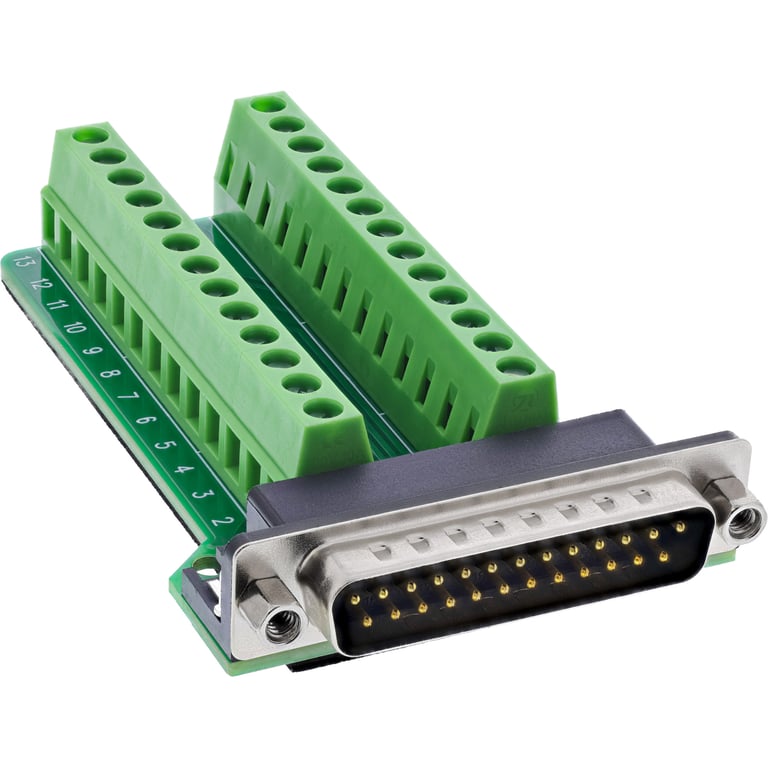 InLine 92502F wtyczka Terminal block / D-Sub 25 Zielony