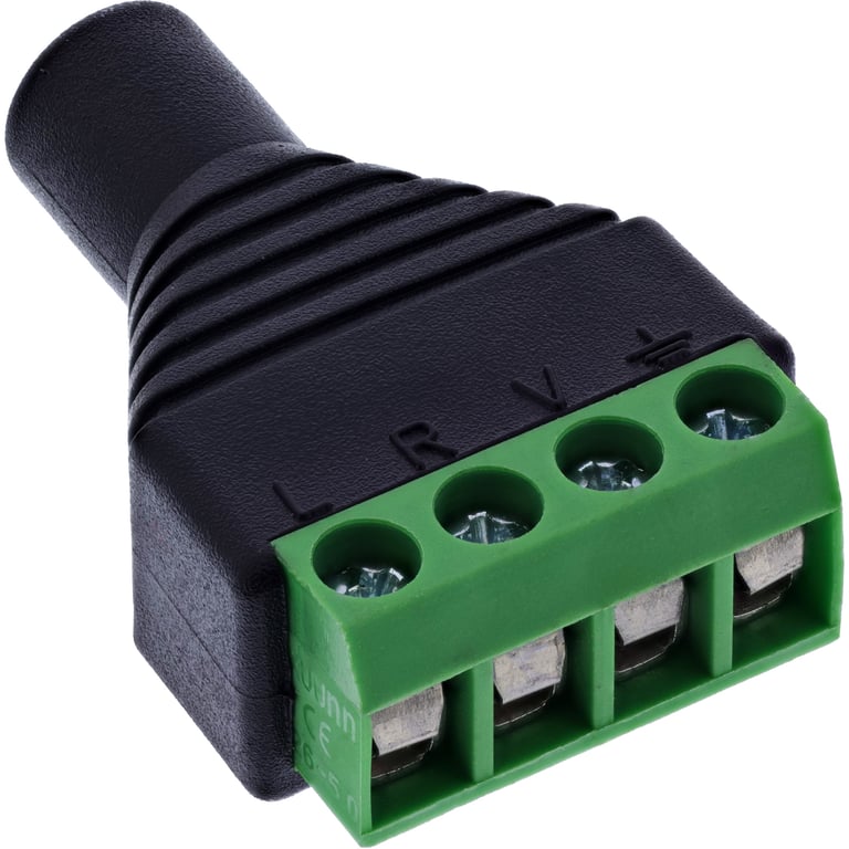 InLine 92504K wtyczka Czarny, Zielony