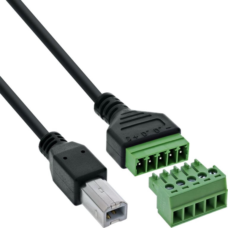 InLine 92504I wtyczka Czarny, Zielony