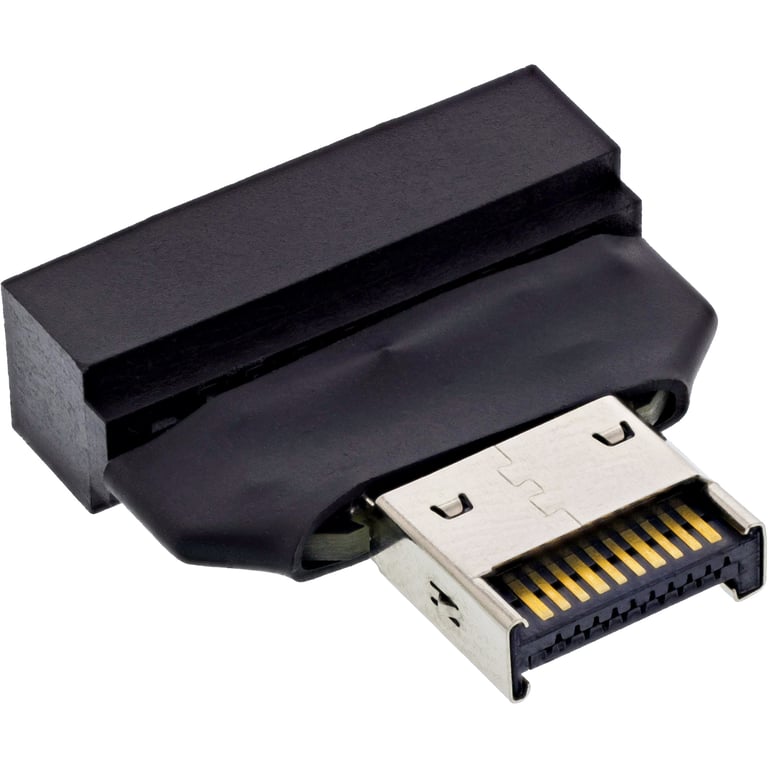 InLine 33446T przejściówka do kabli USB Type-E Key A, 20-pin USB 3.0 header, 19-pin Czarny