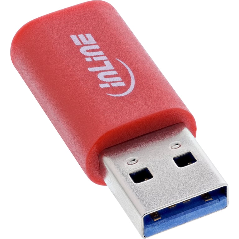 InLine 31652 przejściówka do kabli USB-A USB-C Czerwony