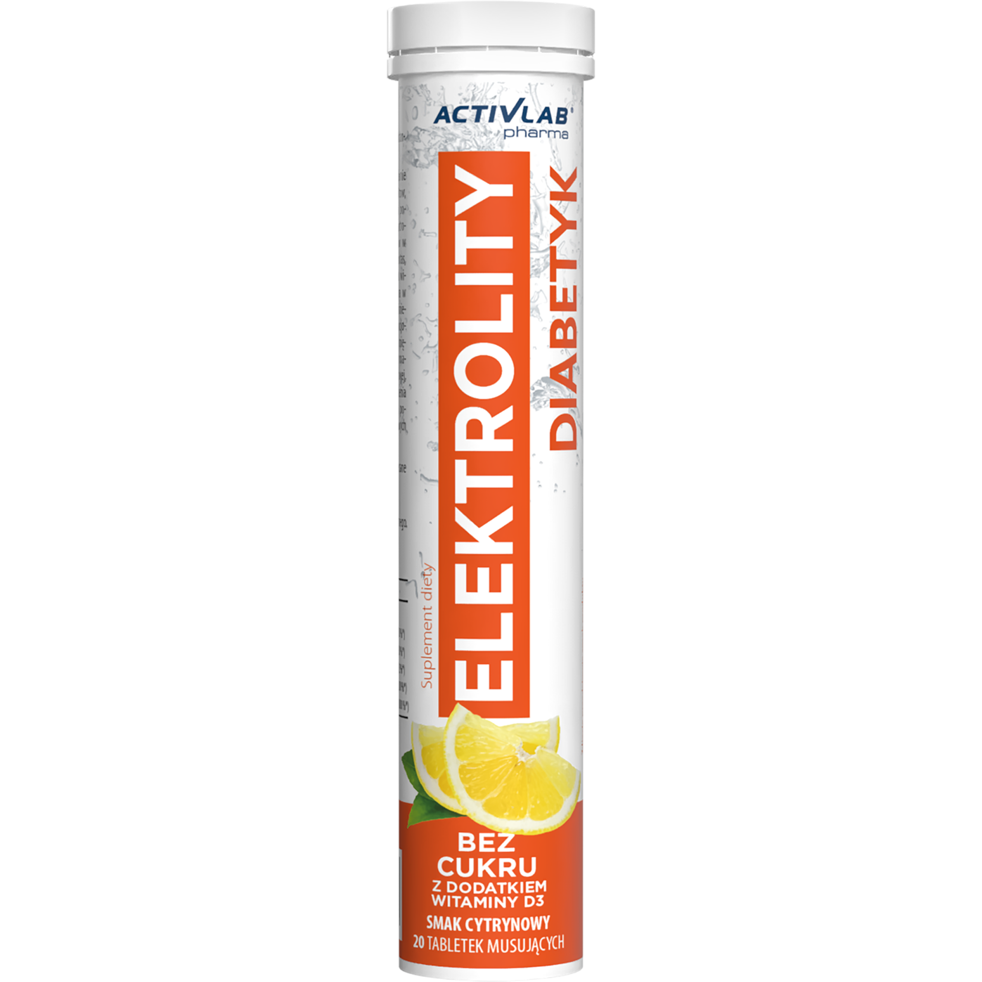 ActivLab Pharma, Elektrolity Diabetyk, smak cytrynowy, tabletki musujące, 20 sztuk