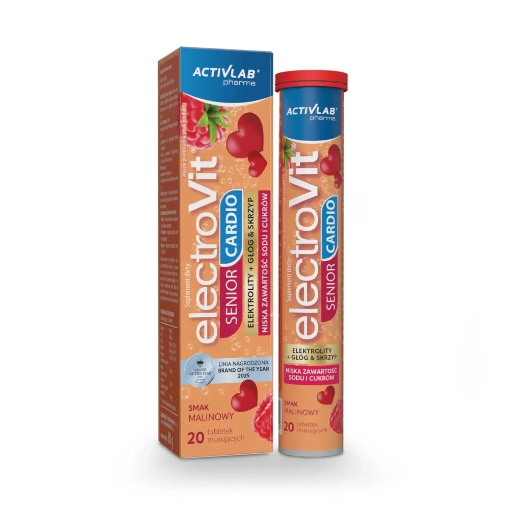 ActivLab Pharma, ElectroVit Senior Cardio smak malina, tabletki musujące, 20 sztuk