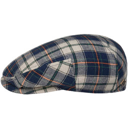 Kaszkiet Caroma Check Driver by JJ Hats, niebieski, M (56-57 cm)