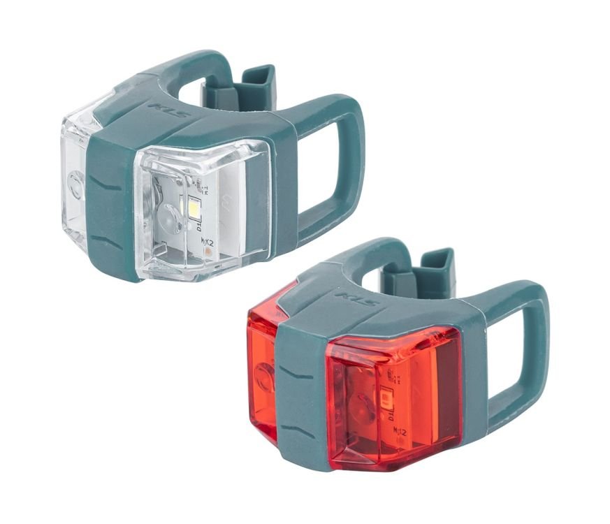Zestaw lampek rowerowych Kellys Twins II | AIR FORCE BLUE