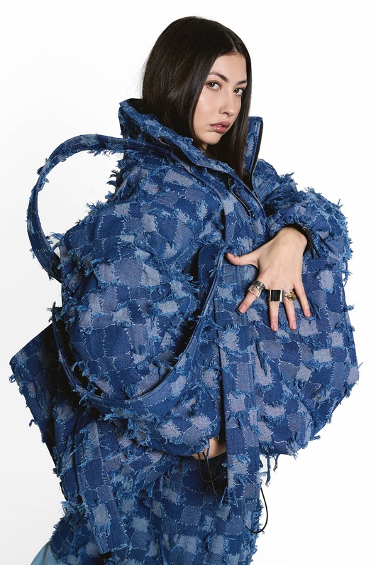 Torba shopper patchwork denim