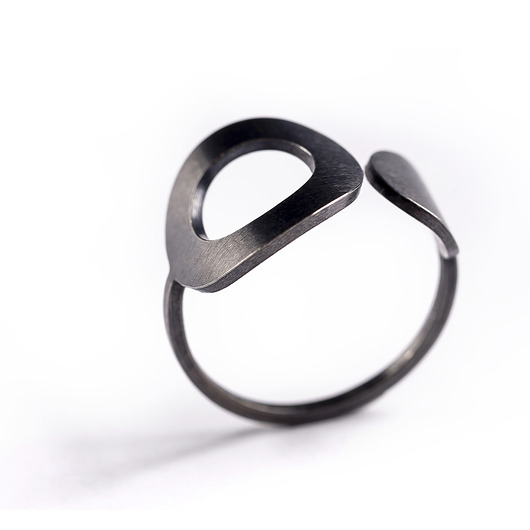 Pierścionek RING Oksydowany
