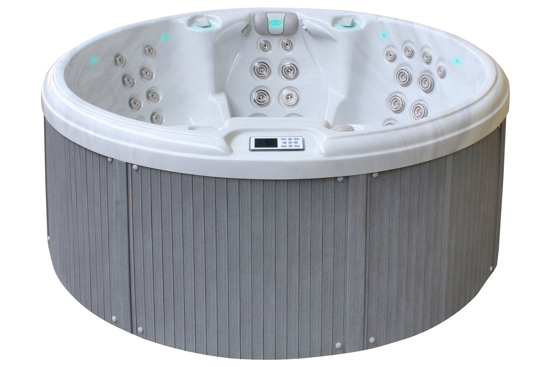Aquess Wanna ogrodowa z hydromasażem Recharge 3101 7-osobowa Sterling White / Light Grey