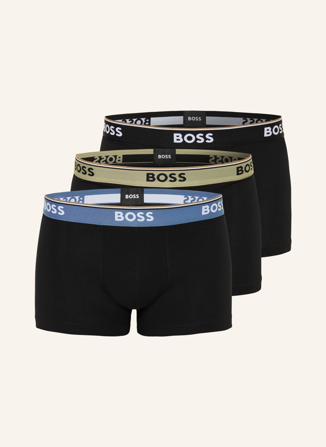 Boss 3-Pak Bokserek Power schwarz